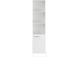 Seitenschrank IMPULS KÜCHEN "Valencia & Tirana", Breite/Höhe: 50/205,1 cm", weiß, B:50cm H:205,1cm T:57,6cm, Dekorfolie, Holzwerkstoff, Schränke, Seitenschrank, vormontiert, mit Drehtür, mit verstellbaren Fachböden