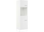 Backofen/Kühlumbauschrank IMPULS KÜCHEN "Valencia & Tirana", Breite/Höhe: 60/205,1 cm", weiß, B:60cm H:205,1cm T:57,6cm, Dekorfolie, Holzwerkstoff, Schränke, Backofen/Kühlumbauschrank, vormontiert, mit Drehtüren
