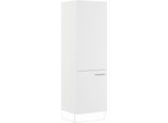Seitenschrank IMPULS KÜCHEN "Valencia & Tirana", Breite/Höhe: 60/190,7 cm, mit Kleiderstange", weiß, B:60cm H:190,7cm T:57,6cm, Dekorfolie, Holzwerkstoff, Schränke, Seitenschrank, vormontiert, mit Drehtür, mit Innenschubkästen