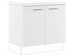 Spülenunterschrank IMPULS KÜCHEN "Valencia & Tirana", In zwei Breiten, Höhe: 72,3 cm", weiß, B:90cm H:72,3cm T:57,6cm, Dekorfolie, Holzwerkstoff, Schränke, Spülenunterschrank, vormontiert