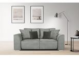 2-Sitzer OTTO HOME "BEATRICE, erhältlich in trendigen Stoffoptionen, B/T/H: 143/73/92 cm", grau, B:195cm H:92cm T:107cm, Sofas, 2-Sitzer, In hochwertiger Verarbeitung, incl. 2 großen Zierkissen in Korpusfarbe