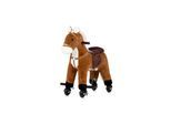 Chipolino Rutscher Tiere Sound Rollen Plüsch Reitspielzeug Rollpferd Griffe braun