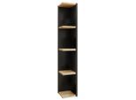 Mid.you Eckregal Honsa, Anthrazit, Honigeiche, Holzwerkstoff, 3 Fächer, 15x97x17 cm, stehend, Wohnzimmer, Regale, Eckregale