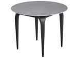 Möbelix , Grau, Schwarz , Metall, Keramik , Marmoroptik , oval , 100x100x76 cm , Esszimmer, Esszimmertische, Esstische, Holztische, Esstische Holz