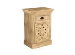 Mid.you , Naturfarben , Holz , Mangoholz , massiv , 1 Schublade(n) Schubladen , 50x72x35 cm ,