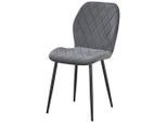 Möbelix , Schwarz, Dunkelgrau , Metall, Textil , 58x85x47 cm , Esszimmer, Esszimmerstühle, Polsterstühle