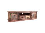 Mid.you , Mehrfarbig , Holz , Altholz , massiv , 2 Fächer , 2 Schublade(n) Schubladen , 200x55x40 cm ,