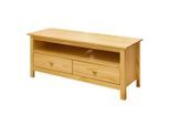 Mid.you , Naturfarben , Holz , Kiefer,Kiefer , massiv,massiv , 2 Schublade(n) Schubladen , 110x47x39 cm , Wohnzimmer, TV-Möbel, TV- & Lowboards