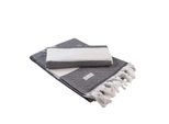ARTG Hamamzz Marmaris Deluxe Handdoek (Zwart/Wit)