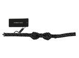 Dolce & Gabbana Black Polka Dots Silk A réglable Neck Papillon Hommes Bow Men's Tie