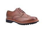 Cotswold Heren Quenington Commando Lace Up Dress Leather Shoe (Bruin)