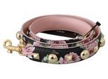 Dolce & Gabbana Pink Bloem Leather Stud Accessoire Schouder damesriem