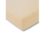 Spannbettlaken ESTELLA "Jersey-Stretch-Spannbetttuch", beige (natur), B:200cm, Jersey-Elasthan, Obermaterial: 97% Baumwolle, 3% Elasthan, Bettlaken, Spannbettlaken, Der Maßanzug für die Matratze