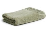 Handtuch MÖVE "Loft", grün (moos), B:50cm L:100cm, Walkfrottee, Obermaterial: 100% Baumwolle, Handtücher, mit breiter Bordüre