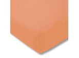 Spannbettlaken ESTELLA "Jersey-Stretch-Spannbetttuch", rot (apricot), B:150cm, Jersey-Elasthan, Obermaterial: 97% Baumwolle, 3% Elasthan, Bettlaken, Spannbettlaken, Der Maßanzug für die Matratze