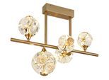 GLOBO LIGHTING Deckenleuchte "VIRINA", goldfarben, H: 45cm, 1 Stk., Leuchten, Deckenlampe Wohnzimmer-Leuchte Schlafzimmer-Leuchte Flur Küche, Deckenleuchte