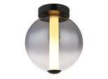 GLOBO LIGHTING Deckenleuchte "LACY", schwarz (schwarz matt), 1, Ø 25cm H: 28,5cm, 1 Stk., Leuchten, Deckenleuchte Schwarz, Glaskugel, Acryl opal, LED 19W, Deckenleuchte