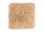 Dekokissen PAD "Glory", beige (sand, unifarben), B:40cm L:40cm, Lammfell, Polyester, Dekokissen_Sitzkissen_Kissenhüllen, Echtfell