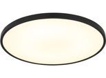 GLOBO LIGHTING Deckenleuchte "NIELSEN", schwarz matt, Ø 40cm H: 4cm, 1 Stk., Leuchten, Deckenlampe Wohnzimmer-Leuchte Schlafzimmer-Leuchte Flur Küche, Deckenleuchte