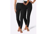 Leggings FEEL GOOD, Damen, Gr. 24/25, Kurzgrößen, schwarz, 95% Baumwolle, 5% Elasthan, unifarben, Hosen Leggings