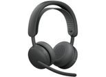 LOGITECH Wireless-Headset "Zone Wireless 2 ES for Business (Teams Version)", graphit, B:18,36cm H:18,52cm T:7,3cm, Kopfhörer