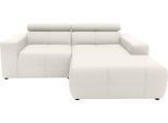 Ecksofa DOMO COLLECTION "BRANDON inkl. Kopfteilverstellung, 214x100x80 cm, L-Form", weiß, B:214cm H:80cm T:175cm, Luxus-Kunstleder;100% Polyurethan, Sofas, Ecksofa, Mit Kopfteilverstellung, auch in Leder und Cord, L-Form
