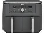 NINJA Heißluftfritteuse "MAX 6-in-1 Dual Zone Air Fryer 9,5L DZ400EU", grau, B:42cm H:33cm T:38cm, Fritteusen, Heißluftfritteuse