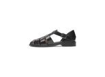 Sandale HENRY STEVENS "Wallace FSI", Herren, Gr. 44, schwarz, Kalbsleder, Schuhe Sandale