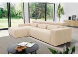 Ecksofa DOMO COLLECTION "BRANDON 289x177x80 cm, whlw. mit Sitztiefenverstellung, L-Form", beige (creme), B:289cm H:80cm T:175cm, Luxus-Microfaser in Antikleder-Optik (100% Polyester);Luxus-Microfaser (100% Polyester);Kunstleder SOFTLUX, Sofas, Ecksofa, ohne Sitztiefenverstellung, Cord, creme