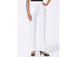 Schlupfhose CLASSIC BASICS, Damen, Gr. 24, Kurzgrößen, weiß, 100% Polyester, unifarben, lang, Hosen Schlupfhose