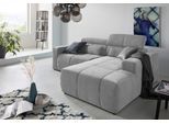 Ecksofa DOMO COLLECTION "BRANDON inkl. Kopfteilverstellung, 214x100x80 cm, L-Form", grau (hellgrau), B:214cm H:80cm T:175cm, 95% Polyester 5% Polyacryl, Sofas, Ecksofa, Mit Kopfteilverstellung, auch in Leder und Cord, L-Form
