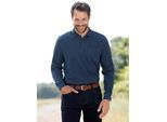 Poloshirt CATAMARAN "Langarm-Poloshirt", Herren, Gr. 44/46, blau (dunkelblau), 60% Baumwolle, 40% Polyester, unifarben, Shirts