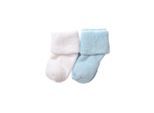 Erstausstattungspaket LILIPUT "Erstlings-Söckchen 2er-Set", Mädchen, blau (weiß, hellblau), 85% Baumwolle, 12% Polyester, 3% Elasthan, KOB Set-Artikel Erstausstattungspaket, in niedlichem Design