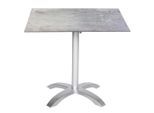 Gardenson Gartenklapptisch , Grau, Platinfarben , Metall, Holzwerkstoff , Betonoptik , quadratisch , 80x72x80 cm , gastro- und objekttauglich, klappbar, wetterbeständig, wetterfest, platzsparend , Gartenmöbel, Gartentische, Gartentische