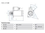 BOSCH Starter 0986026350 für Mercedes