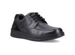 Hush Puppies Franklin Veterschoenen Leer Heren Zwarte Instappers