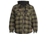 Hard Yakka Gequilted Flanellen Shacket Heren Groene Overhemdjas