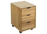 Linea Natura Rollcontainer, Eiche, Holz, Holzwerkstoff, Eiche, massiv, 3 Schublade(n) Schubladen, 38x59x47 cm, FSC Mix, Beimöbel erhältlich, Arbeitszimmer, Container, Rollcontainer
