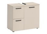Mid.you Waschbeckenunterschrank, Kaschmir, Kunststoff, 1 Fächer, 2 Schublade(n) Schubladen, 70x60x35 cm, stehend, Badezimmer, Badezimmerschränke, Waschbeckenunterschränke