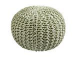 Linea Natura Pouf, Grün, Textil, Uni, Füllung: Styroporkugeln, 55x55x35 cm, AZO-frei, Indoor, Wohnzimmer, Hocker, Poufs