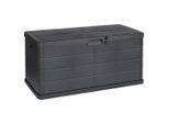 Kissenbox , Anthrazit , Kunststoff , 118 cm , Made in Italy , Deckel, Rollen, rollbar, Deckel abnehmbar, Deckel aufklappbar, regenabweisend, wetterfest, wetterbeständig, geeignet zum Sitzen, recycelbar , Gartenzubehör, Gartenboxen