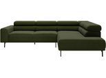 Ecksofa "Tossa, Modernes Design trifft smarte Funktione, Breite 273 cm", grün (moos), B:276cm H:71cm T:219cm, 95% Polyester, 5% Nylon, SCHÖNER WOHNEN-KOLLEKTION, Sofas, Ecksofa, Motorischer Sitzvorzug, Kopfteil-Funktion & Saugroboter-Höhe