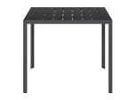 Ambia Garden Gartentisch , Schwarz , Metall, Kunststoff , quadratisch , Flachrohr , 90x74x90 cm , Gartenmöbel, Gartentische, Gartentische