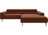 Ecksofa "Tossa, Modernes Design trifft smarte Funktione, Breite 258 cm", braun (rusty), B:258cm H:71cm T:217cm, 24% Polyester, 76% Polyacryl, SCHÖNER WOHNEN-KOLLEKTION, Sofas, Ecksofa, Motorischer Sitzvorzug, Kopfteil-Funktion & Saugroboter-Höhe