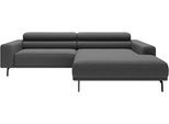 Ecksofa "Tossa, Modernes Design trifft smarte Funktione, Breite 258 cm", grau (anthrazit melange), B:258cm H:71cm T:217cm, 24% Polyester, 76% Polyacryl, SCHÖNER WOHNEN-KOLLEKTION, Sofas, Ecksofa, Motorischer Sitzvorzug, Kopfteil-Funktion & Saugroboter-Höhe