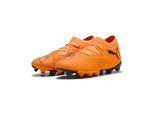 Fußballschuh PUMA "FUTURE 8 MATCH FG/AG Fußballschuhe Damen", Damen, Gr. 38, heat fire schwarz ravish orange pink, Obermaterial: Textil, Synthetik. Futter: Textil, Synthetik. Innensohle: Textil. Laufsohle: Synthetik, Schuhe Fußballschuh
