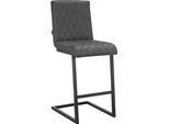 Bistrostuhl OTTO HOME "Janelle", grau (anthrazit, schwarz, anthrazit), B:42cm H:104cm T:52cm, Stoff, Stühle, Bistrostuhl, Sitz und Rücken gepolstert, Nähte am Sitz und Rücken, Sitzhöhe 65 cm