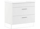 Kochfeldumbauschrank IMPULS KÜCHEN "Valencia & Tirana", Breite/Höhe: 90/72,3 cm, mit Soft-Close", weiß, B:90cm H:72,3cm T:57,6cm, Dekorfolie, Holzwerkstoff, Schränke, Kochfeldumbauschrank, vormontiert, mit Soft-Close