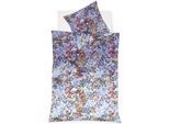 Wendebettwäsche FLEURESSE "Bed Art S 4351", blau, B/L: 155cm x 220cm, 1 Stk., 1 Stk., Mako-Satin, B/L: 80cm x 80cm, 2 Stk., Mako-Satin, Obermaterial: 100% Baumwolle, Bettwäsche, Wendebettwäsche, Mako Satin, Baumwolle, in Gr. 135x200, 155x220, 200x200cm