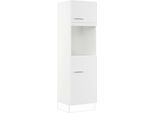Backofen/Kühlumbauschrank IMPULS KÜCHEN "Valencia & Tirana", Breite/Höhe: 60/205,1 cm", weiß, B:60cm H:205,1cm T:57,6cm, Dekorfolie, Holzwerkstoff, Schränke, Backofen/Kühlumbauschrank, vormontiert, mit Drehtüren